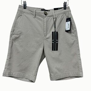 Liverpool Men’s Khaki Tan Flat Front Chino Bermuda Shorts 28 NWT